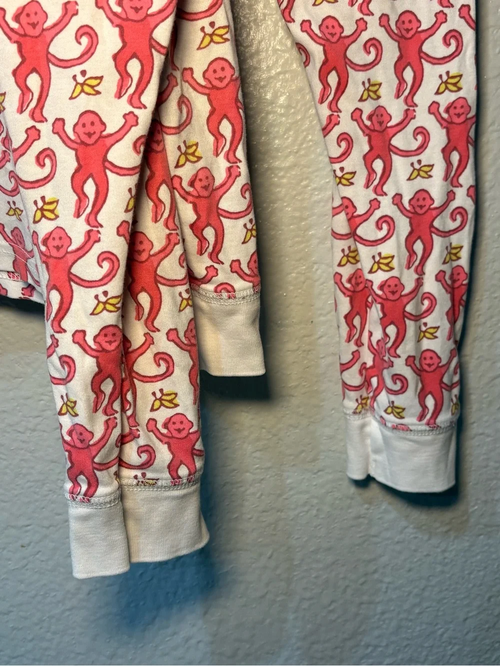 Roller Rabbit Kid’s Pajama Set PINK  Monkey Size 6 Pima Cotton Made In PERU